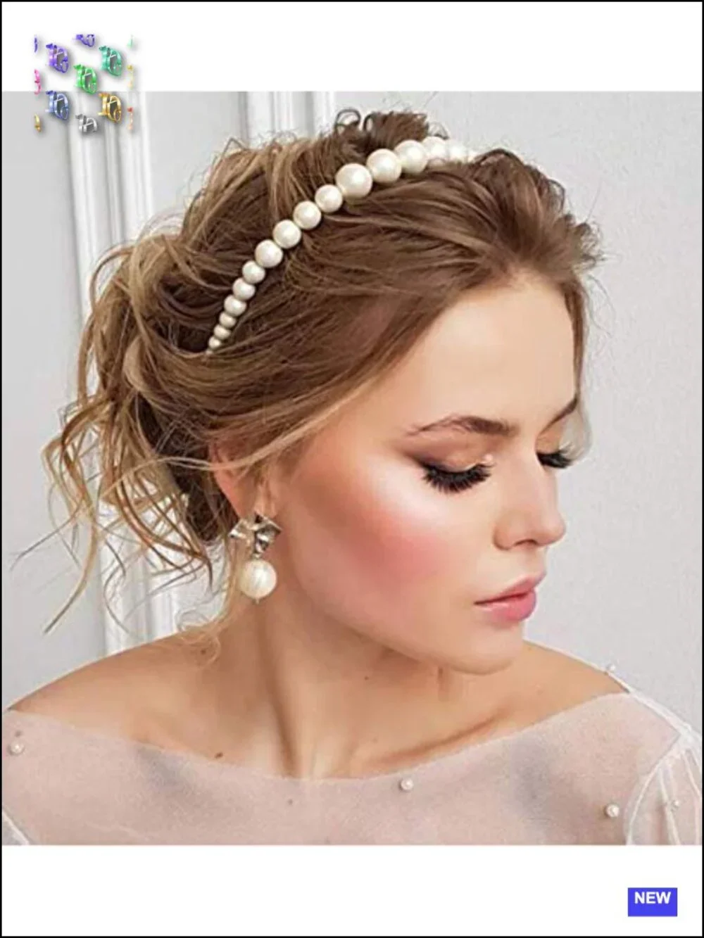 Elegant Faux Pearl Headband Hair Hoop for Women